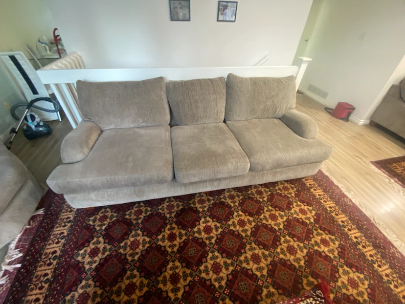Taupe Sofa with Decorative Pillows - photo 2