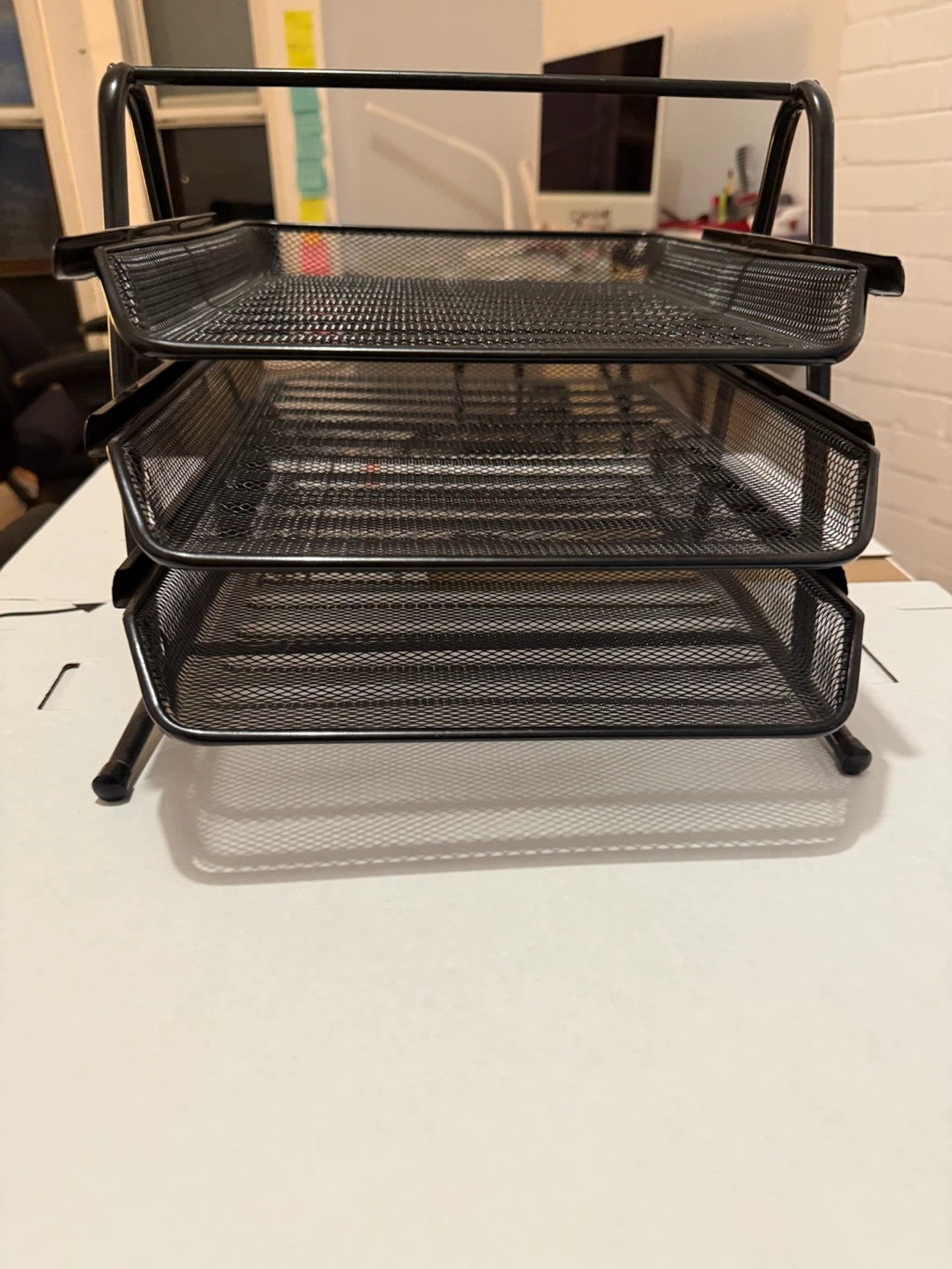 Black 3-Tier Mesh Desk Organizer - photo 2