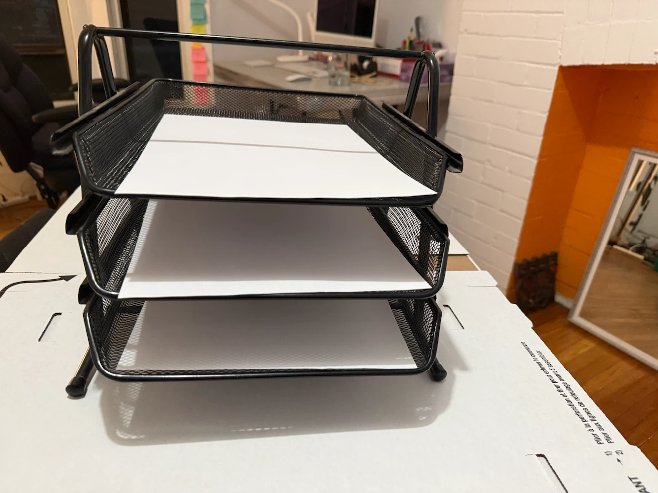 Black 3-Tier Mesh Desk Organizer - photo 3