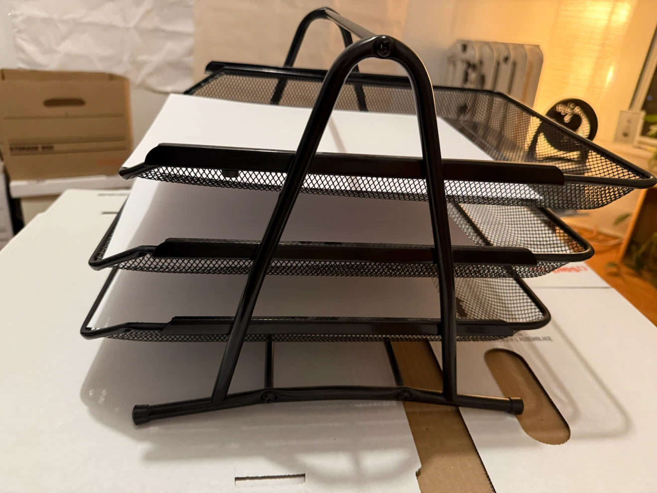 Black 3-Tier Mesh Desk Organizer - photo 4