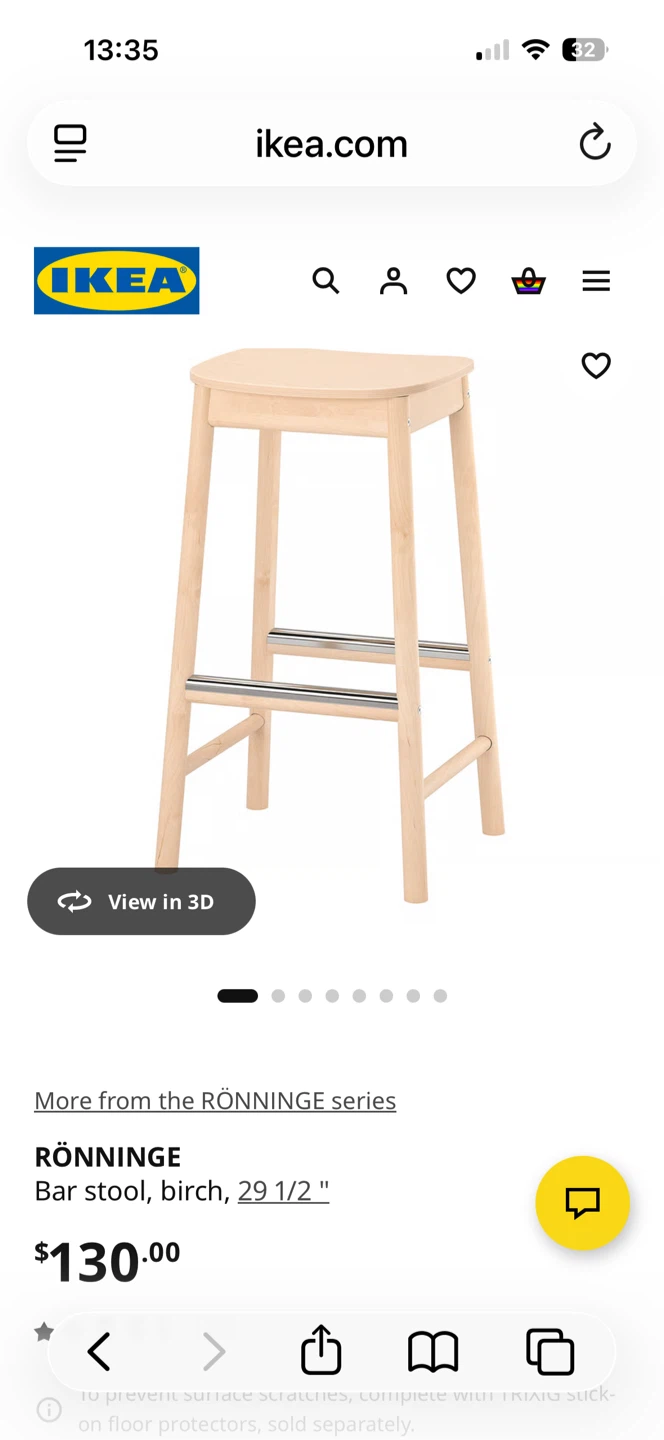 IKEA Rönninge Bar Stool - Birch - photo 4