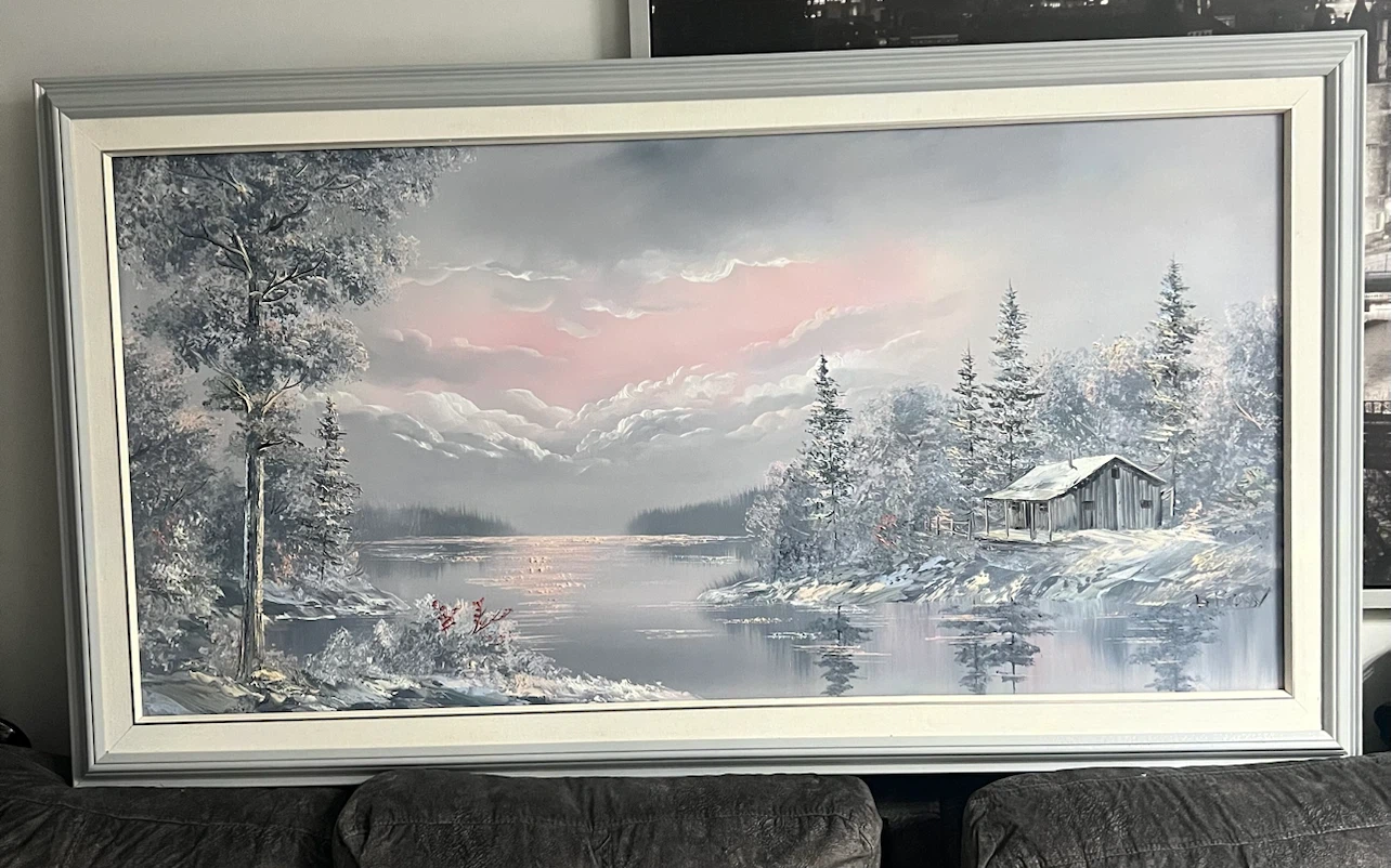 Large Framed Landscape Painting