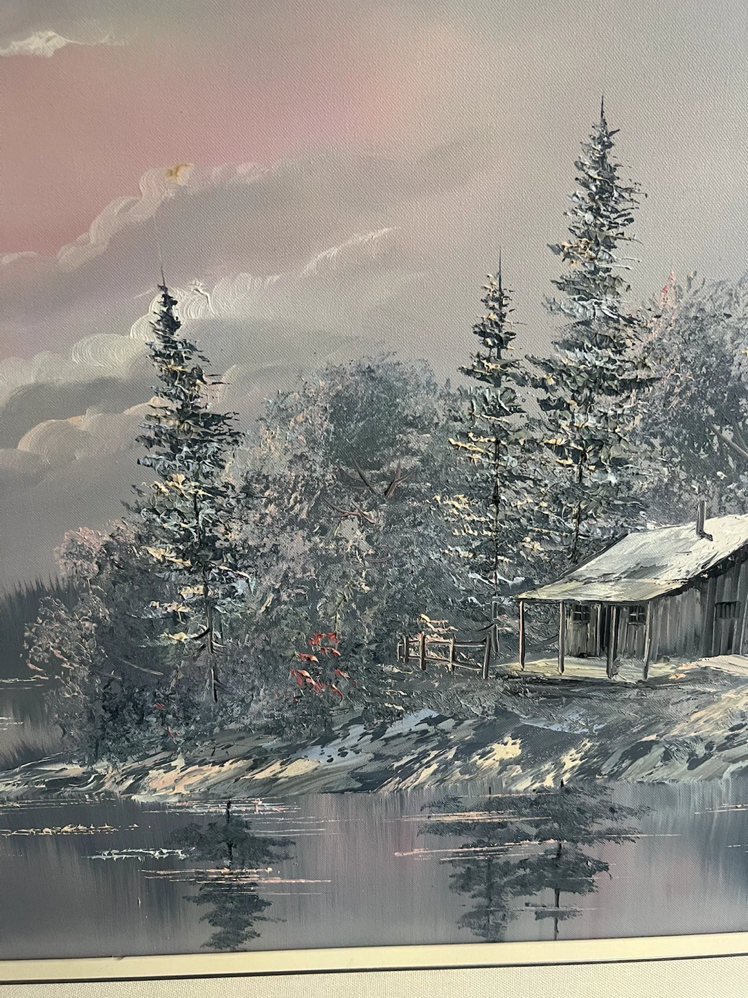 Large Framed Landscape Painting - photo 2