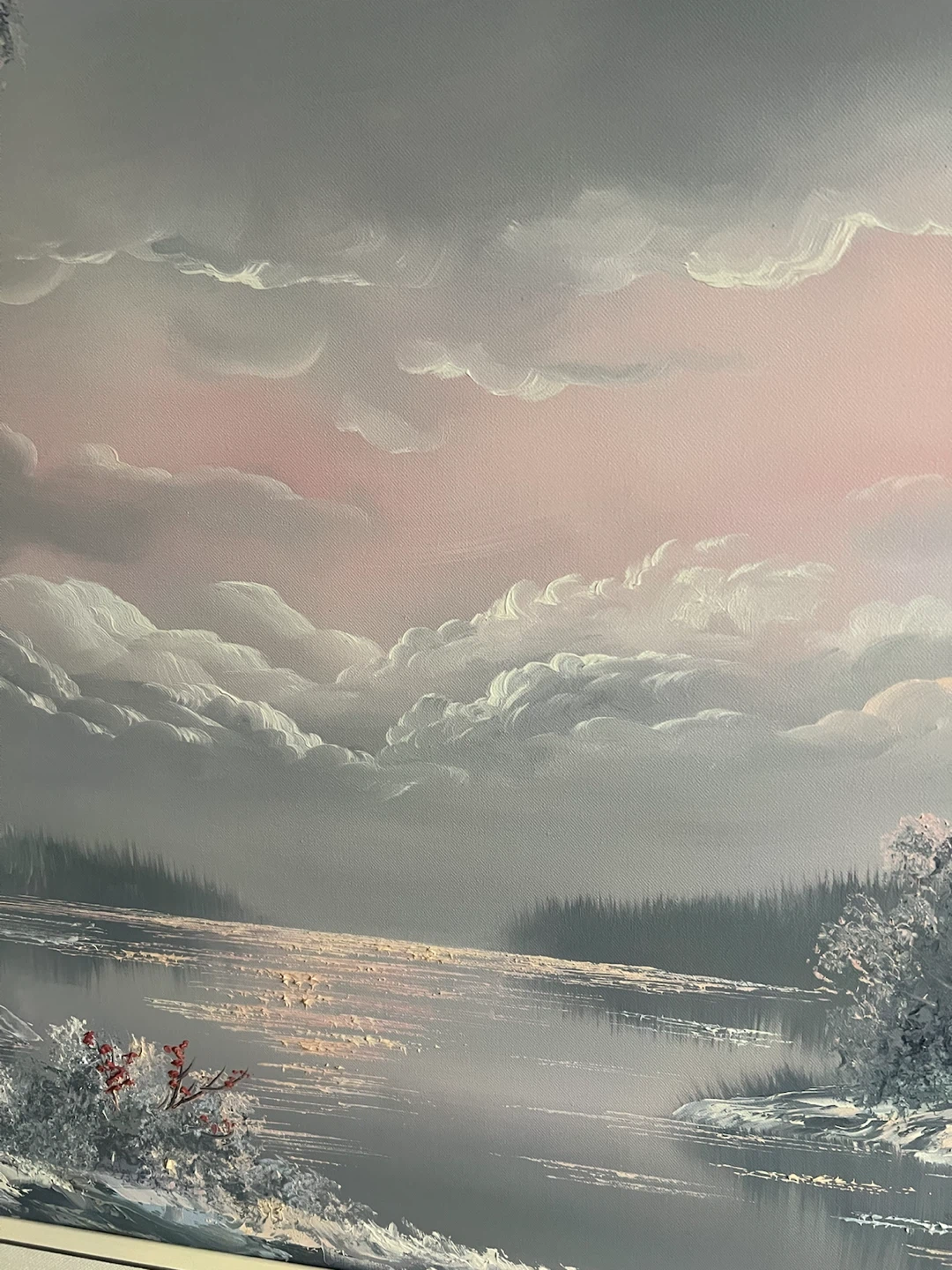 Large Framed Landscape Painting - photo 3