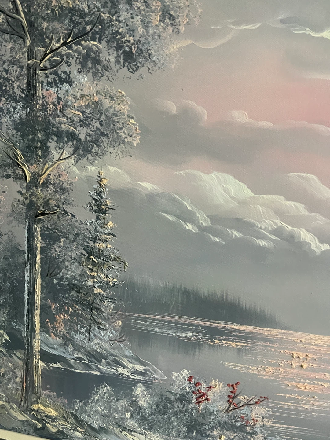 Large Framed Landscape Painting - photo 4