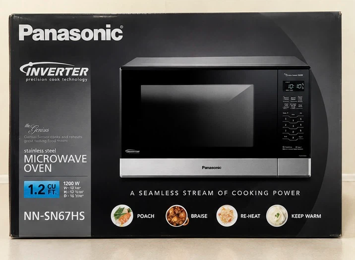 Brand New Panasonic 1200W Inverter Steel Microwave