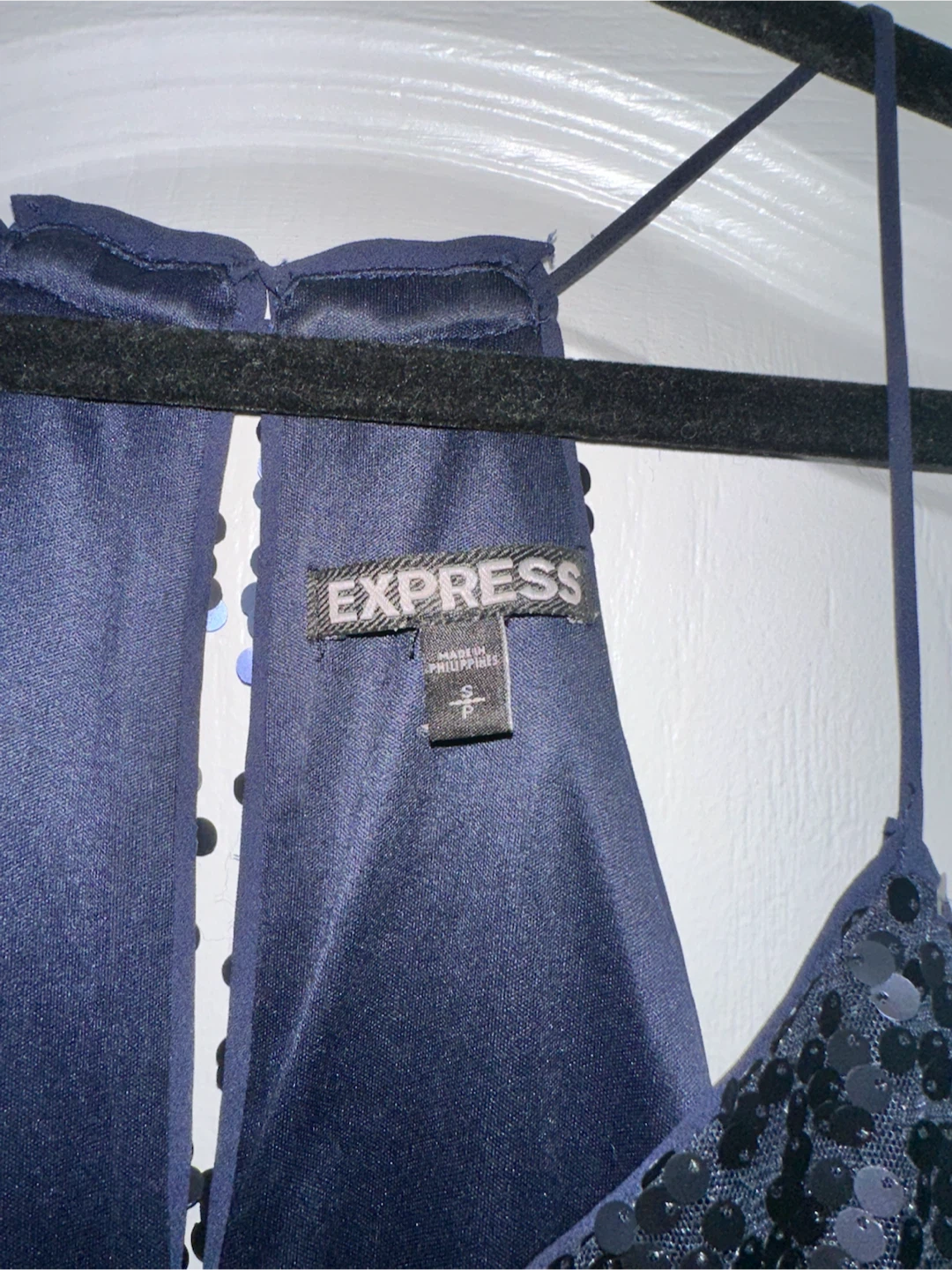 Express Navy Sequin Mini Dress - photo 4