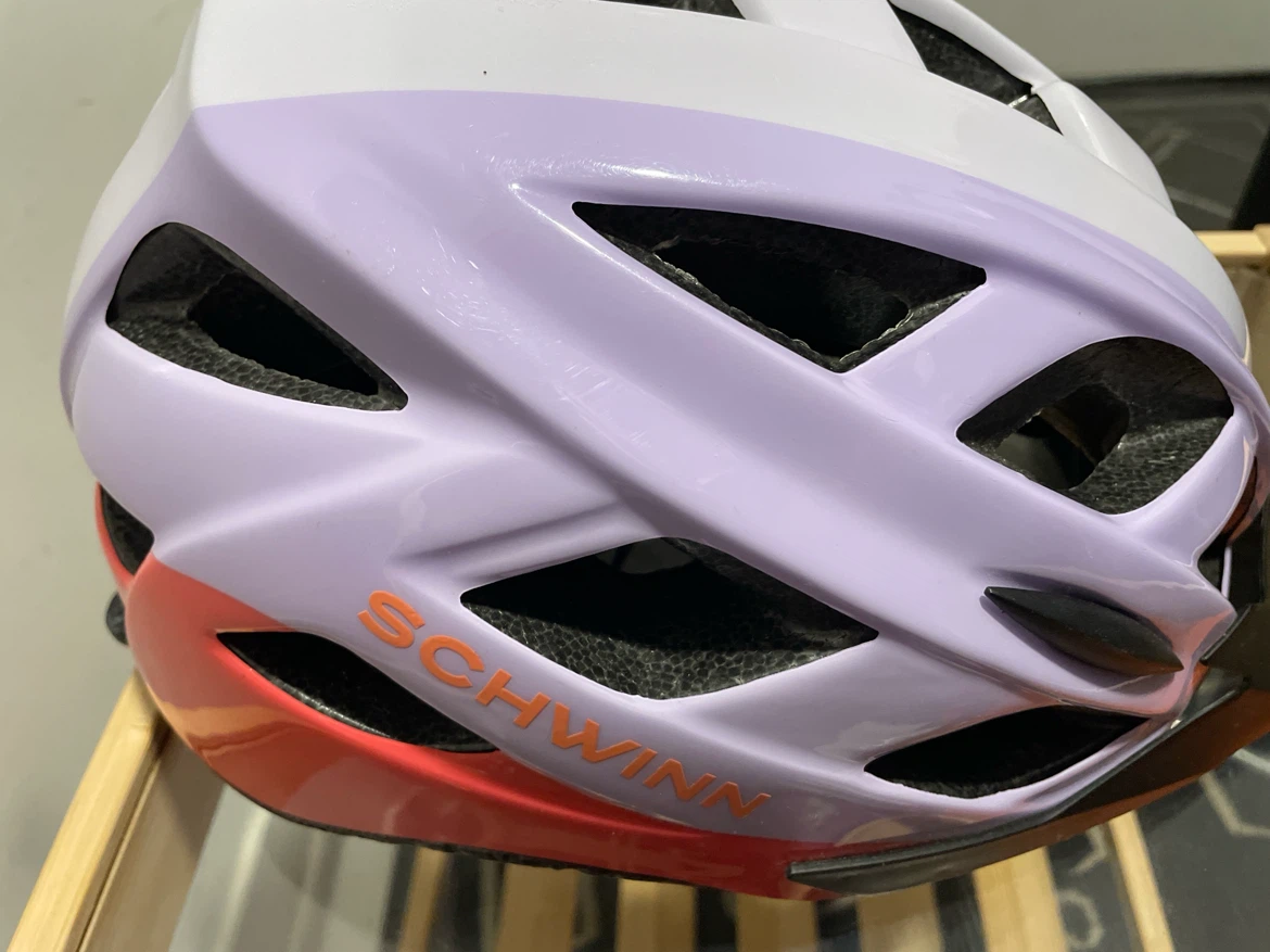 58-61cm Schwinn Bike Helmet - Purple & White