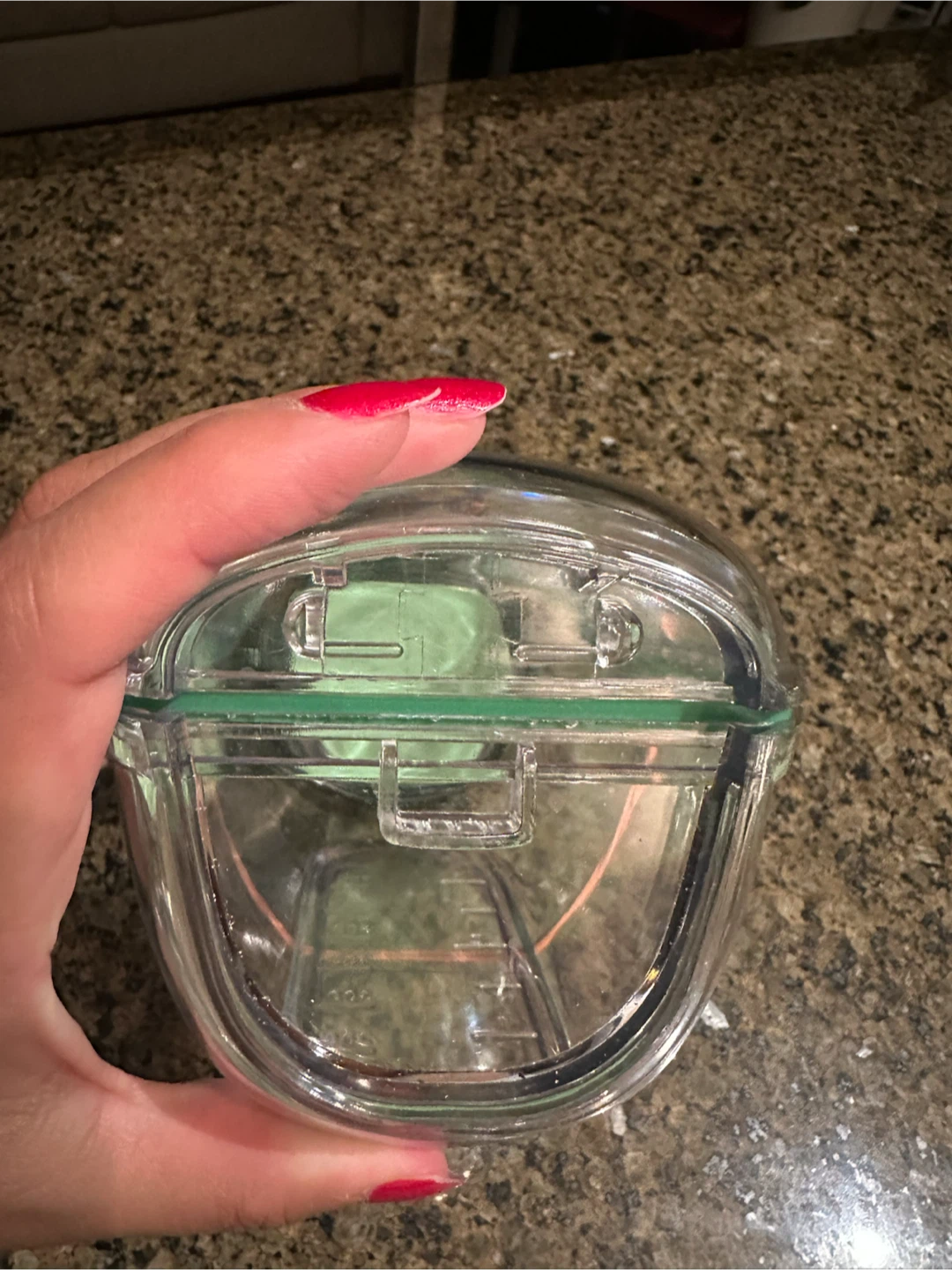 Clear Plastic Container with Green Lid - photo 3