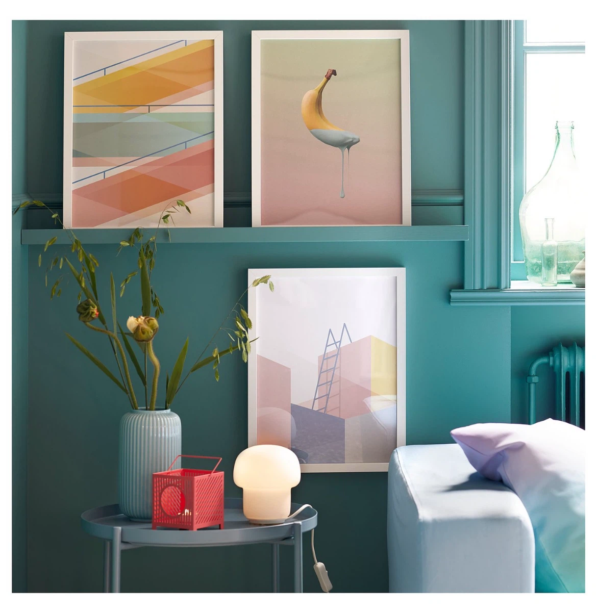Free white bulb. Mushroom Table Lamp