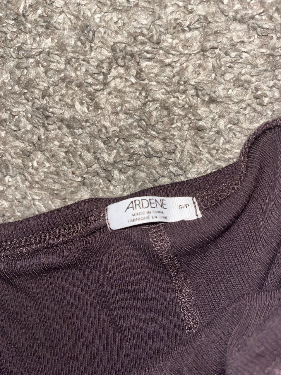 Ardene Women's Brown Ribbed Pants Size S - photo 2