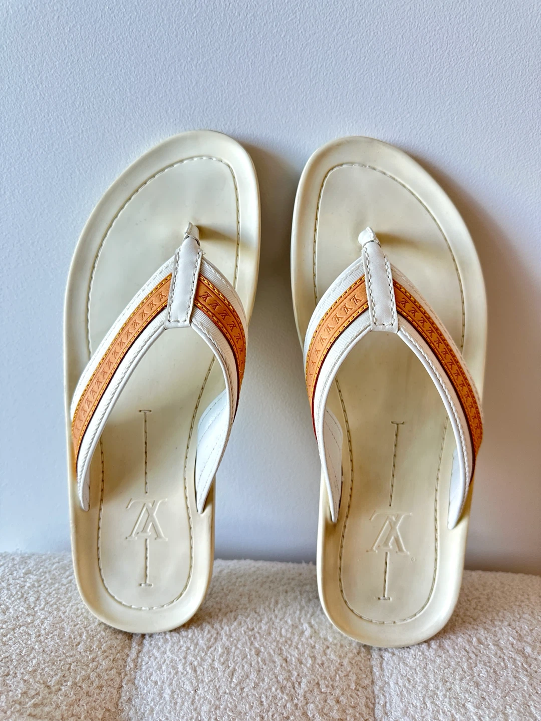 Louis Vuitton Men’s White Flip Flops