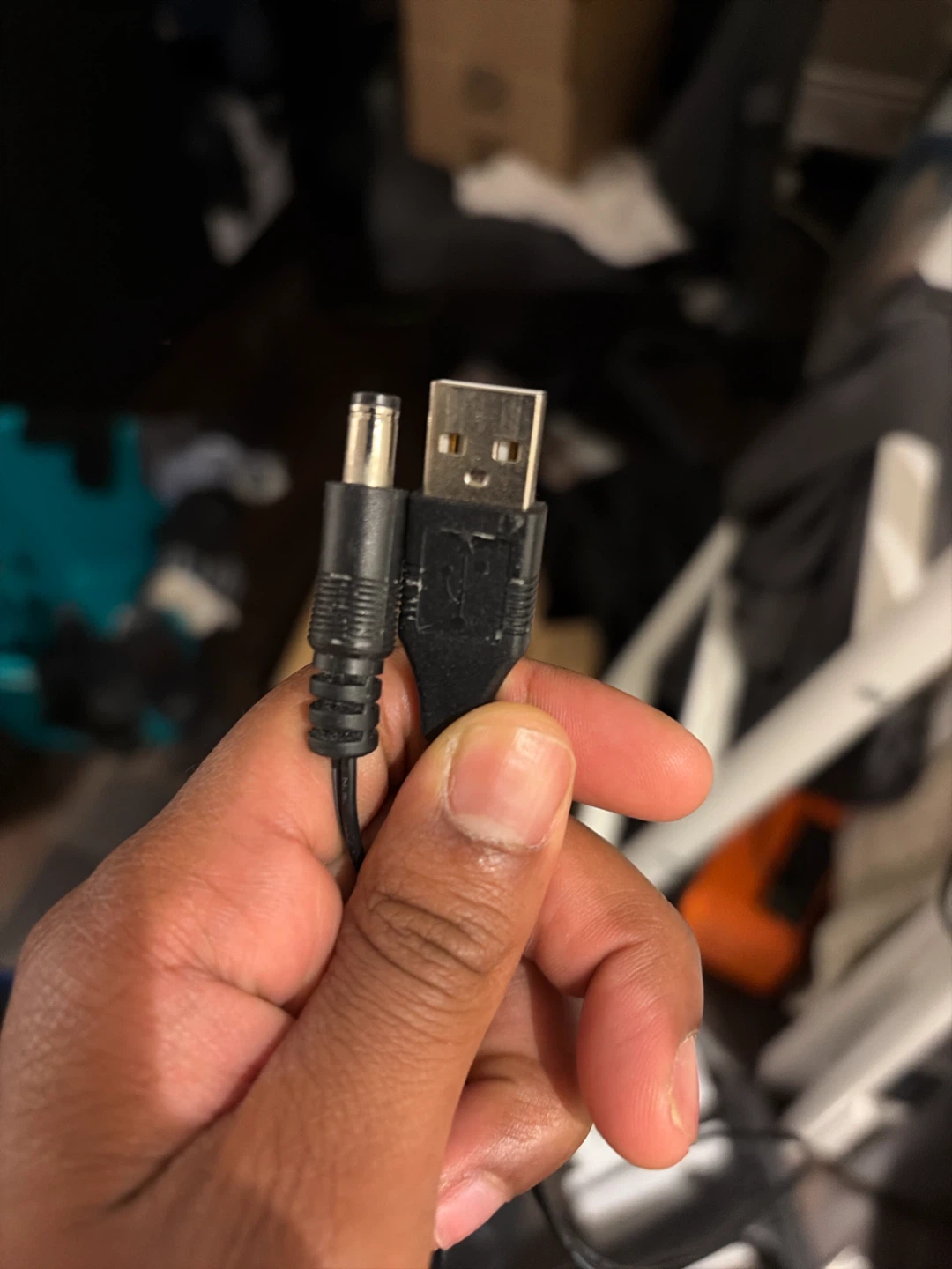 USB to DC 5.5mm Barrel Jack Power Adapter Cable