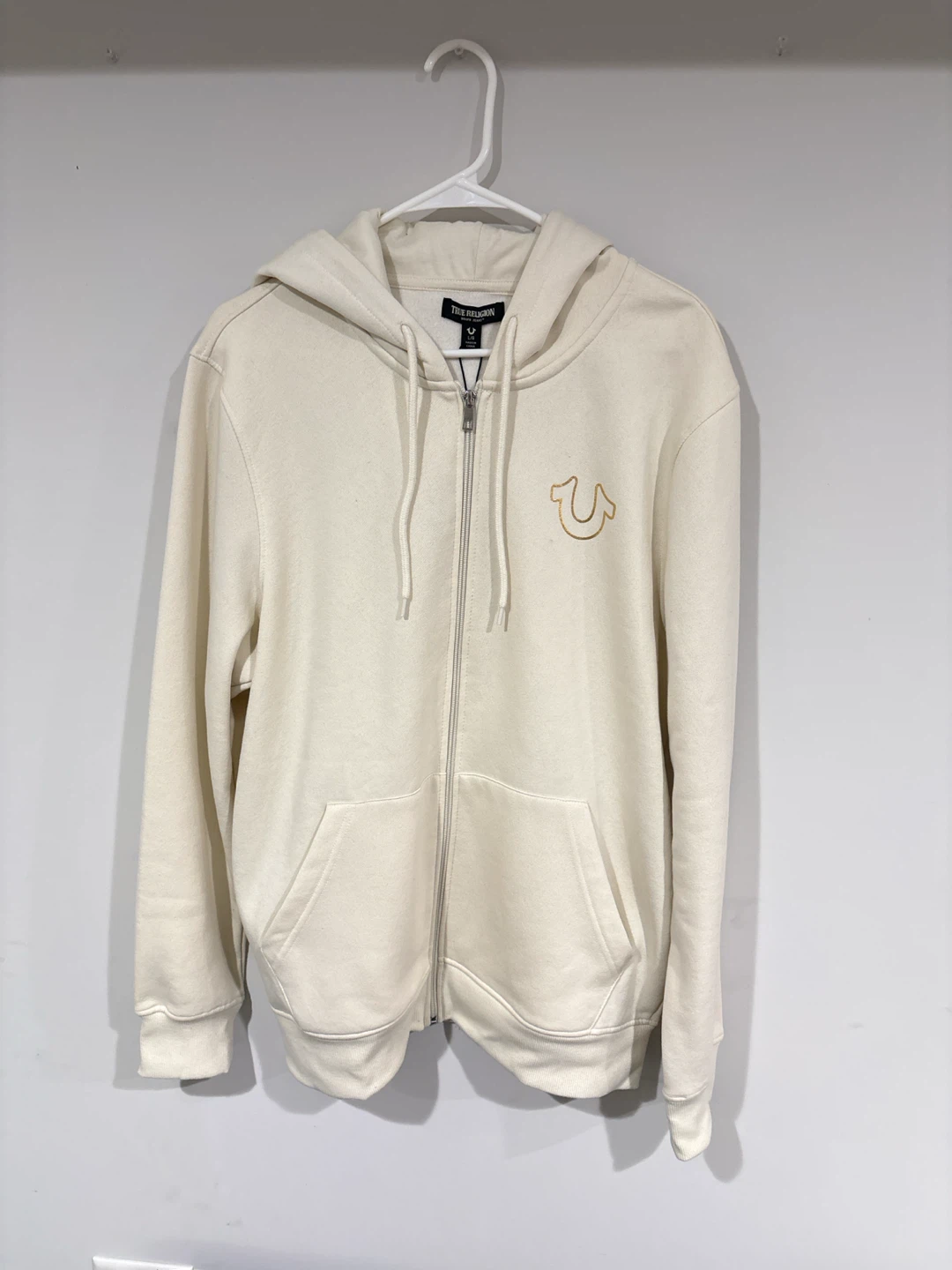 True Religion World Tour Zip Hoodie Cream L/G - photo 2