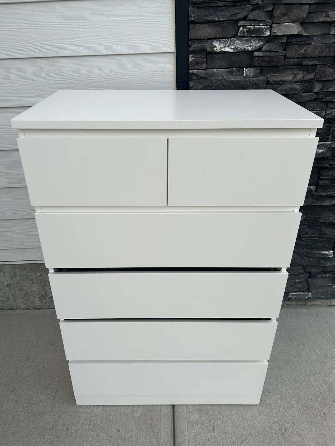 IKEA MALM Tall dresser with 6 drawers white