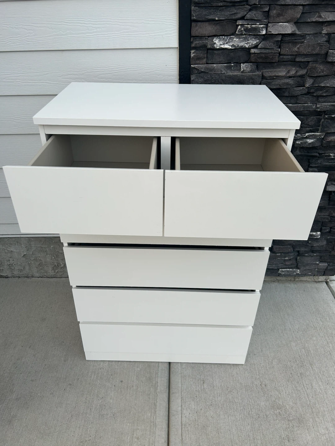 IKEA MALM Tall dresser with 6 drawers white - photo 2
