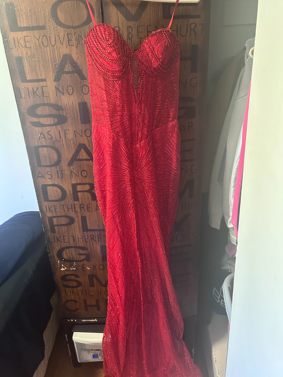 Red Sequin Gown - photo 4