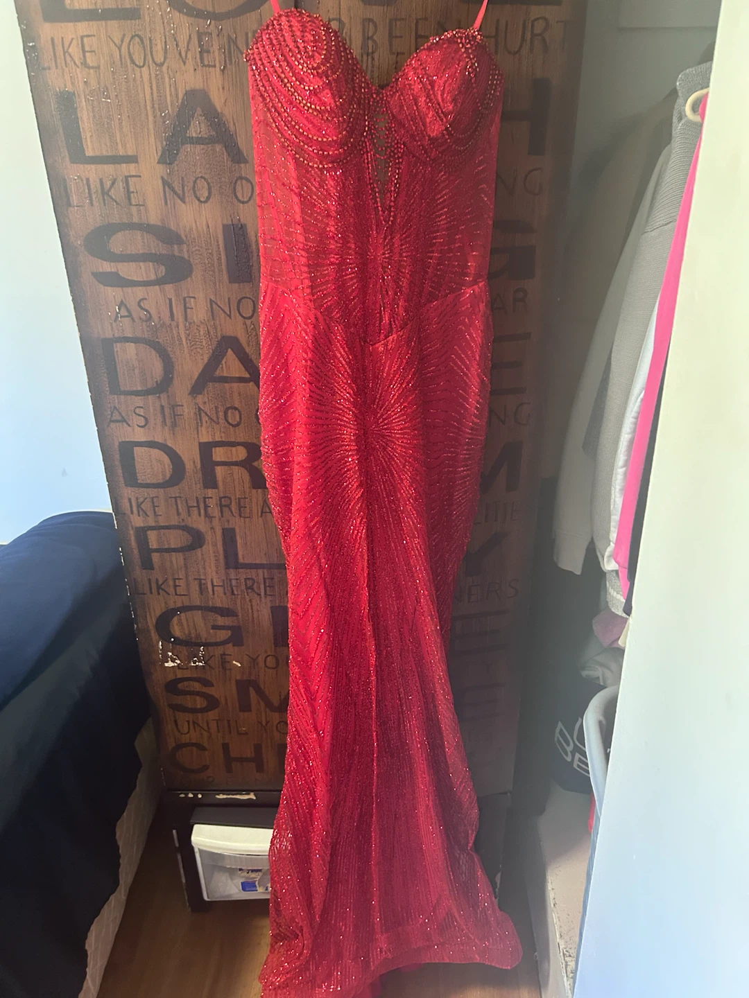 Red Sequin Gown - photo 5