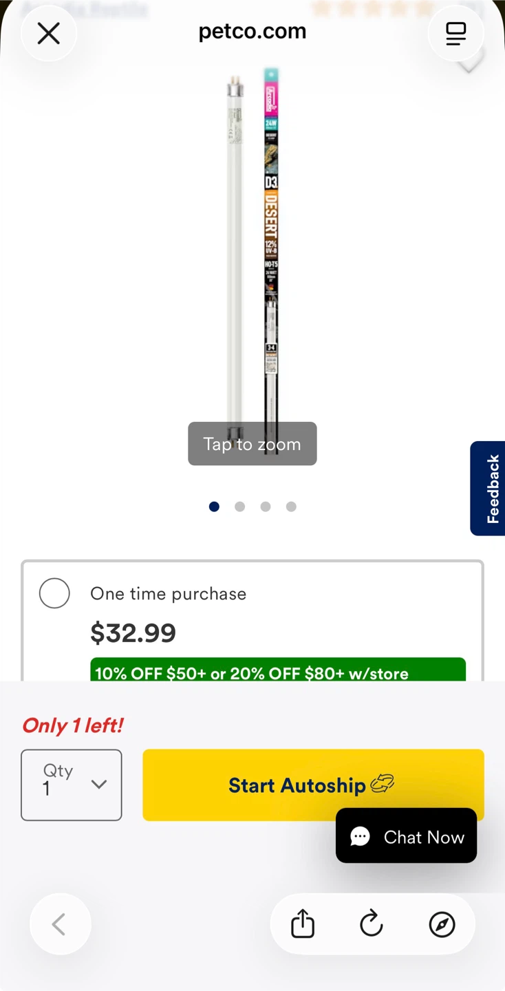 Arcadia Reptile Desert 12% UV-B Fluorescent Lamp 39W