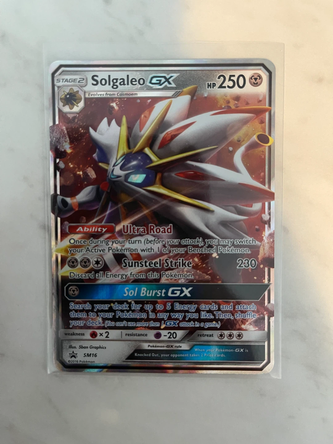 Solgaleo GX Pokémon Card SM16