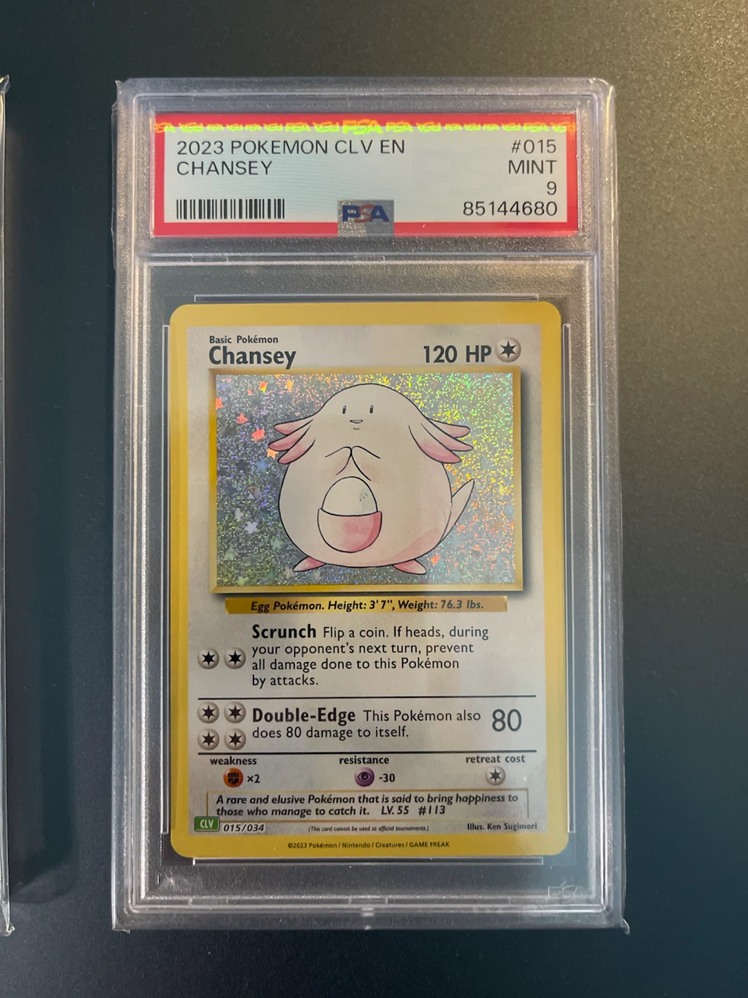 2023 Pokemon Chansey CLV EN #015 Card - Mint 9