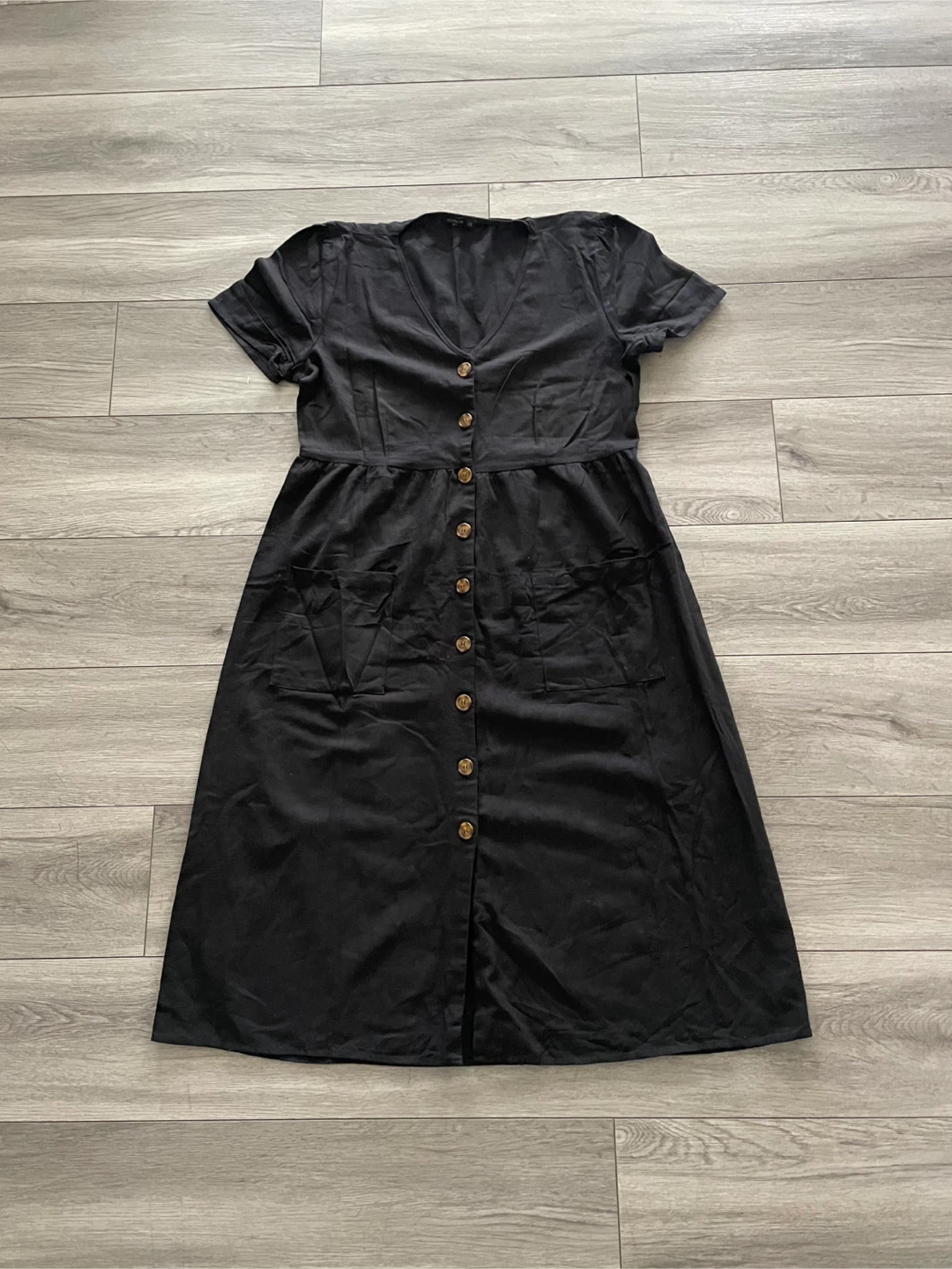 Black Button-Up Dress