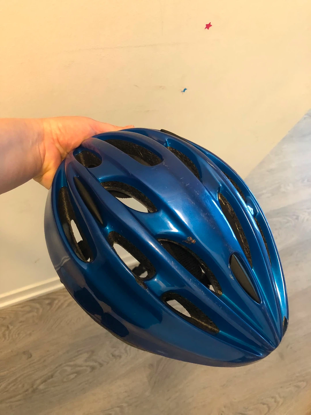 Blue Bicycle Helmet
