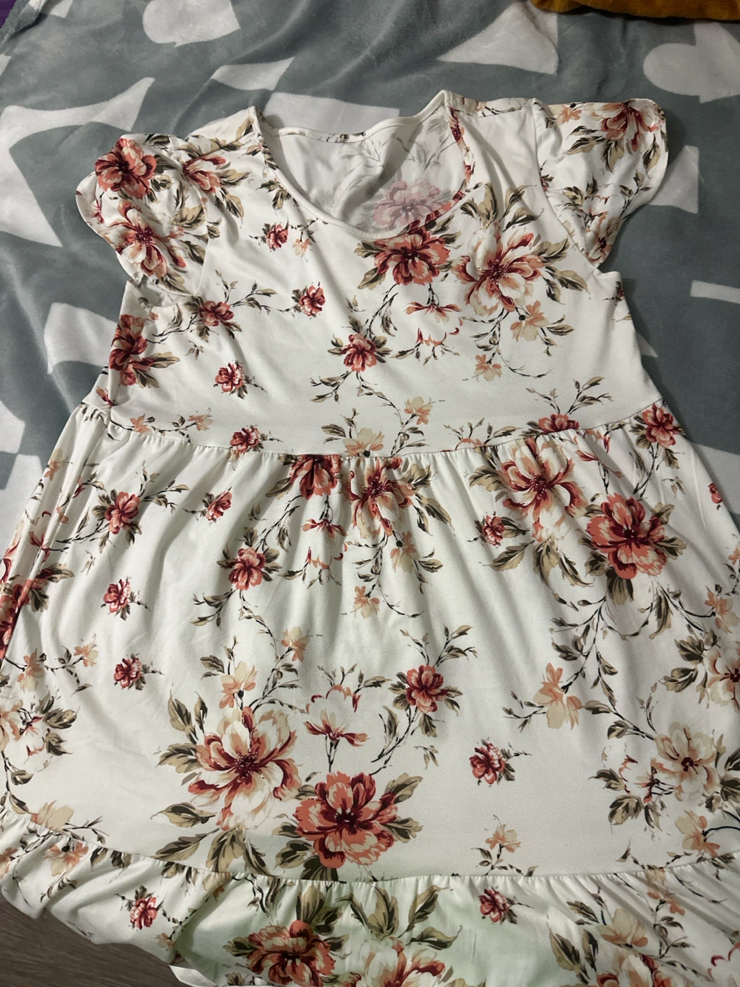 Floral Print Short Sleeve Dress