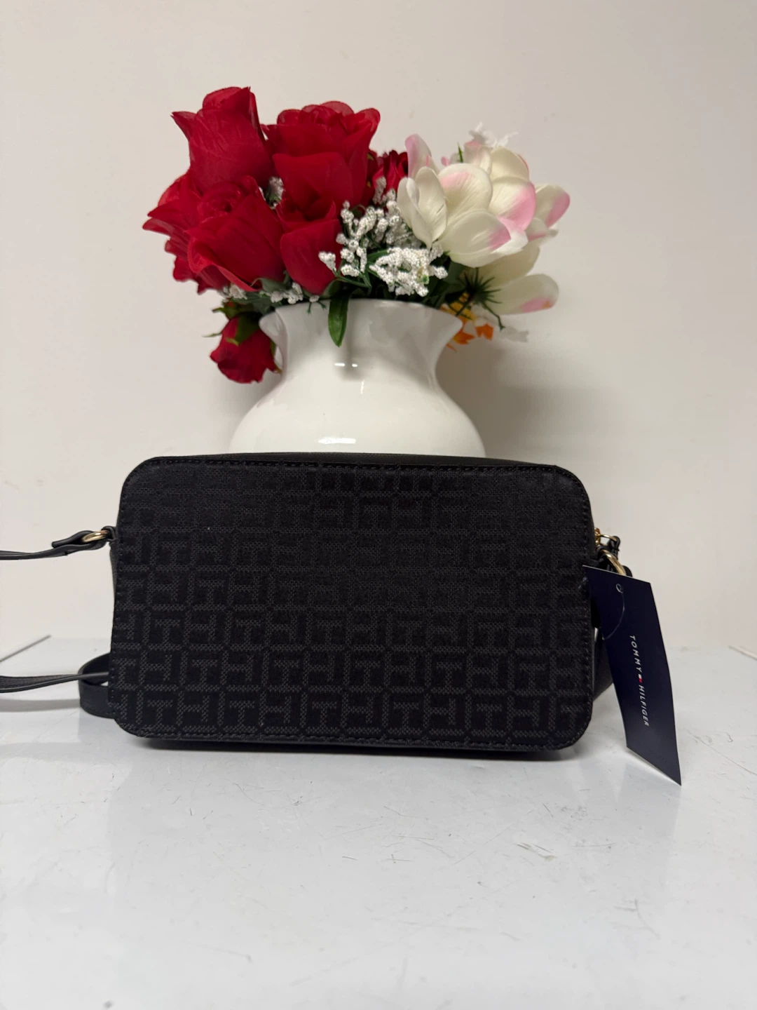 Tommy Hilfiger Black Monogram Crossbody Bag - photo 2