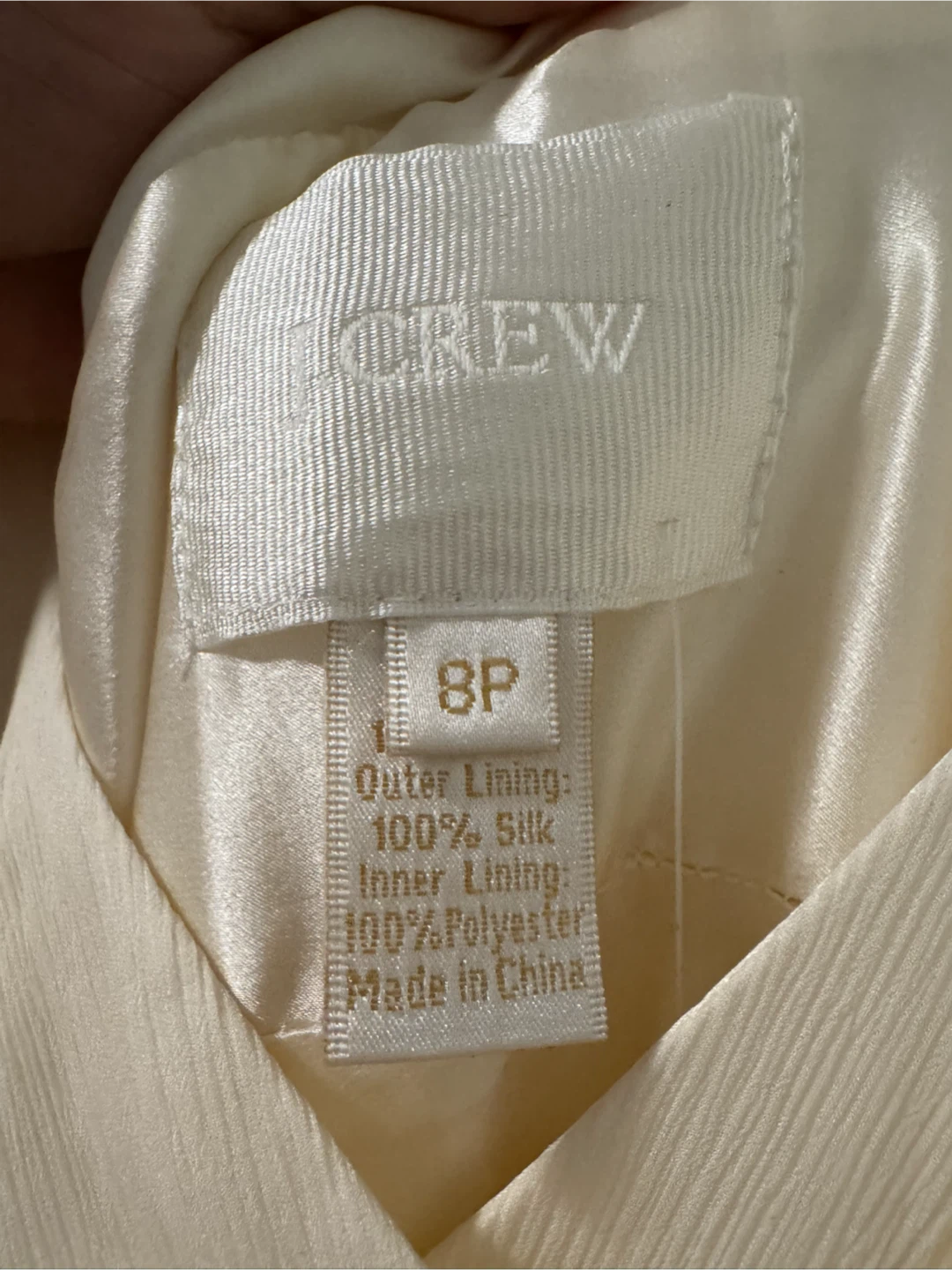 J.Crew 100% Silk Ivory Maxi Dress - Size 8 Petite - photo 3