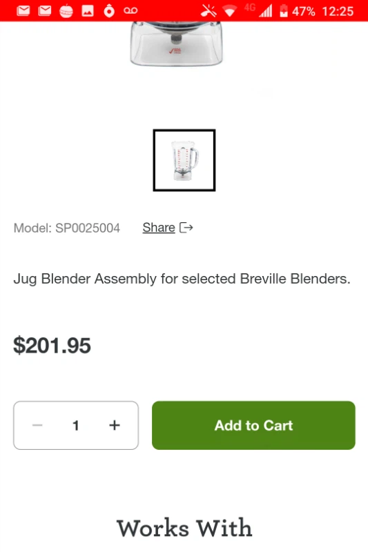 *New* Breville Jug + Parts for Q Series Blenders - photo 2