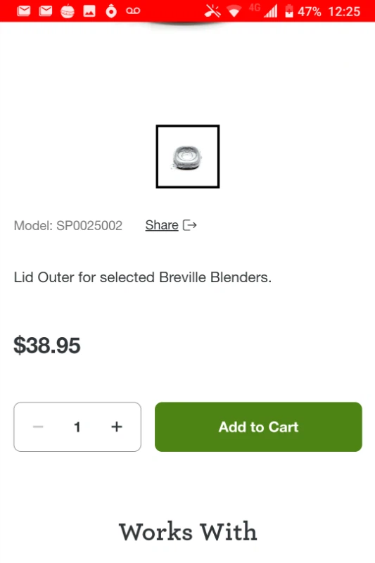 *New* Breville Jug + Parts for Q Series Blenders - photo 3