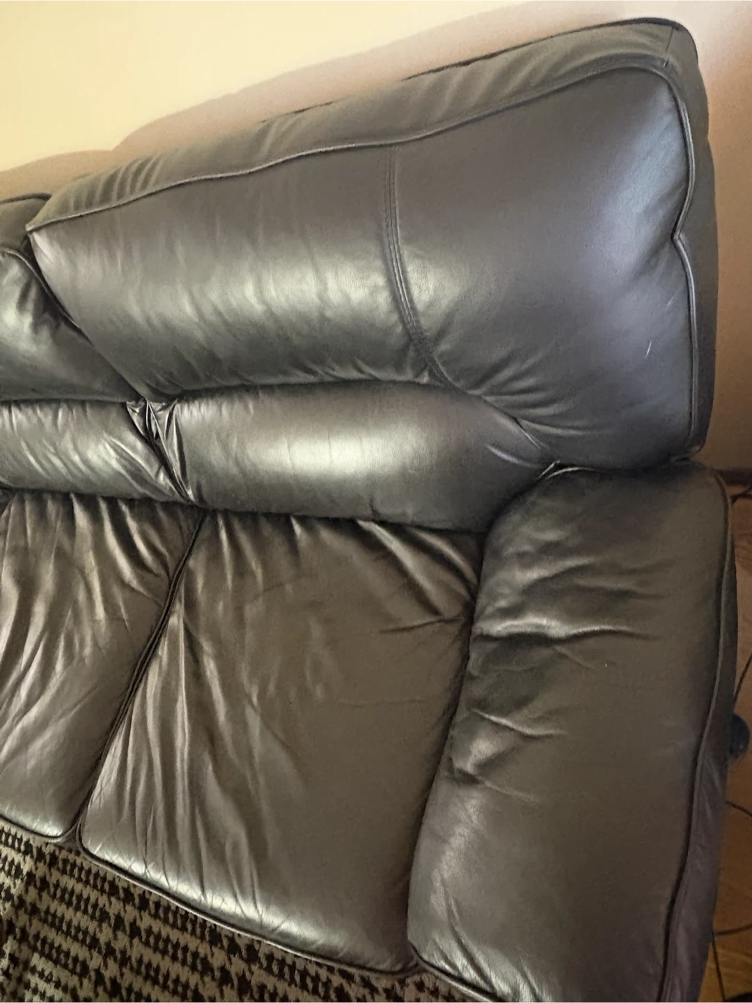 Black Leather Sofa