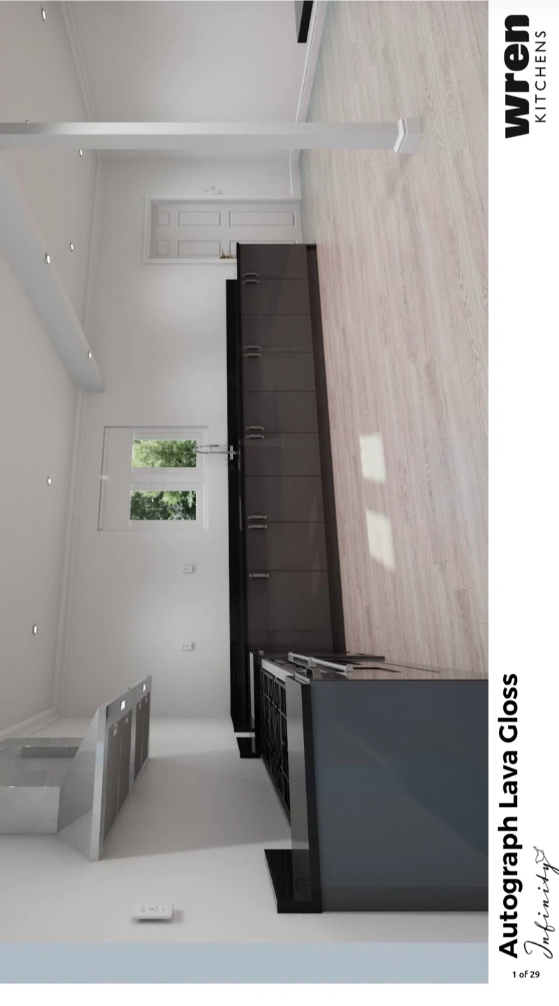 Wren Kitchens Autograph Lava Gloss Infinity Cabinets