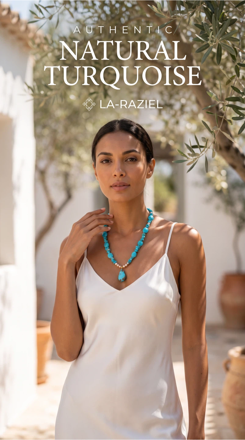 LA-RAZIEL Authentic Natural Turquoise Necklace - photo 2