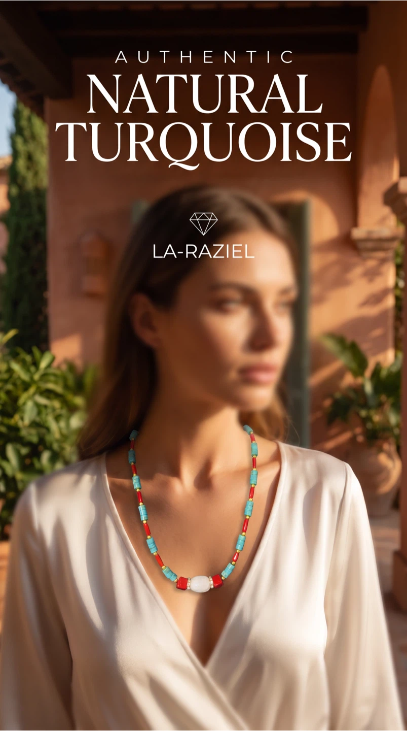 LA-RAZIEL Authentic Natural Turquoise Necklace - photo 2
