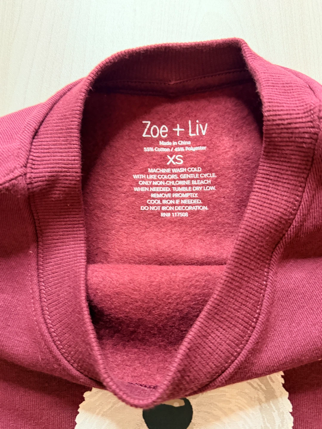 Zoe + Liv Dog Sweatshirts 2-Pack Burgundy S & XS New - photo 3
