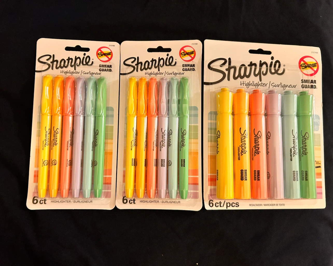 Sharpie Smear Guard Highlighters - 3 Pack (18 total)