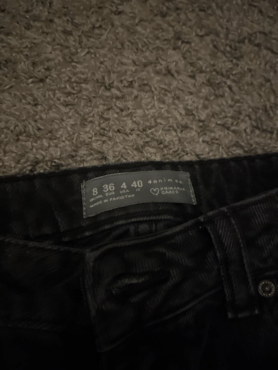 Primark Wide leg Mid Rise Denim Co. Black Jeans