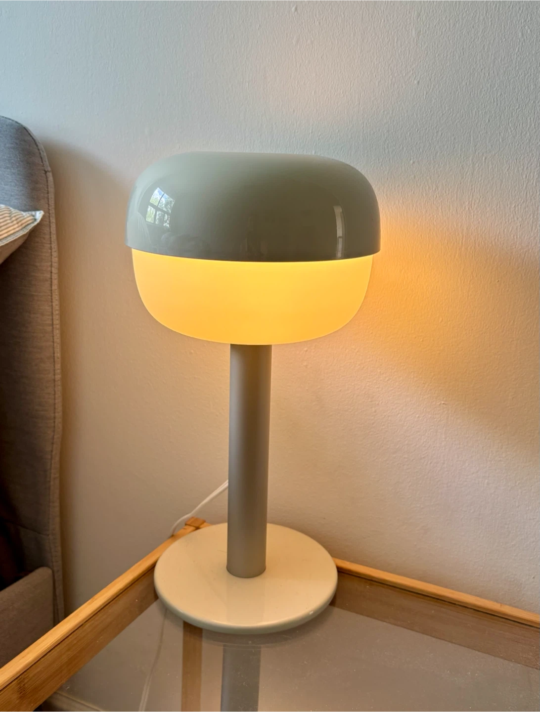 Table Lamp - Grey & Cream