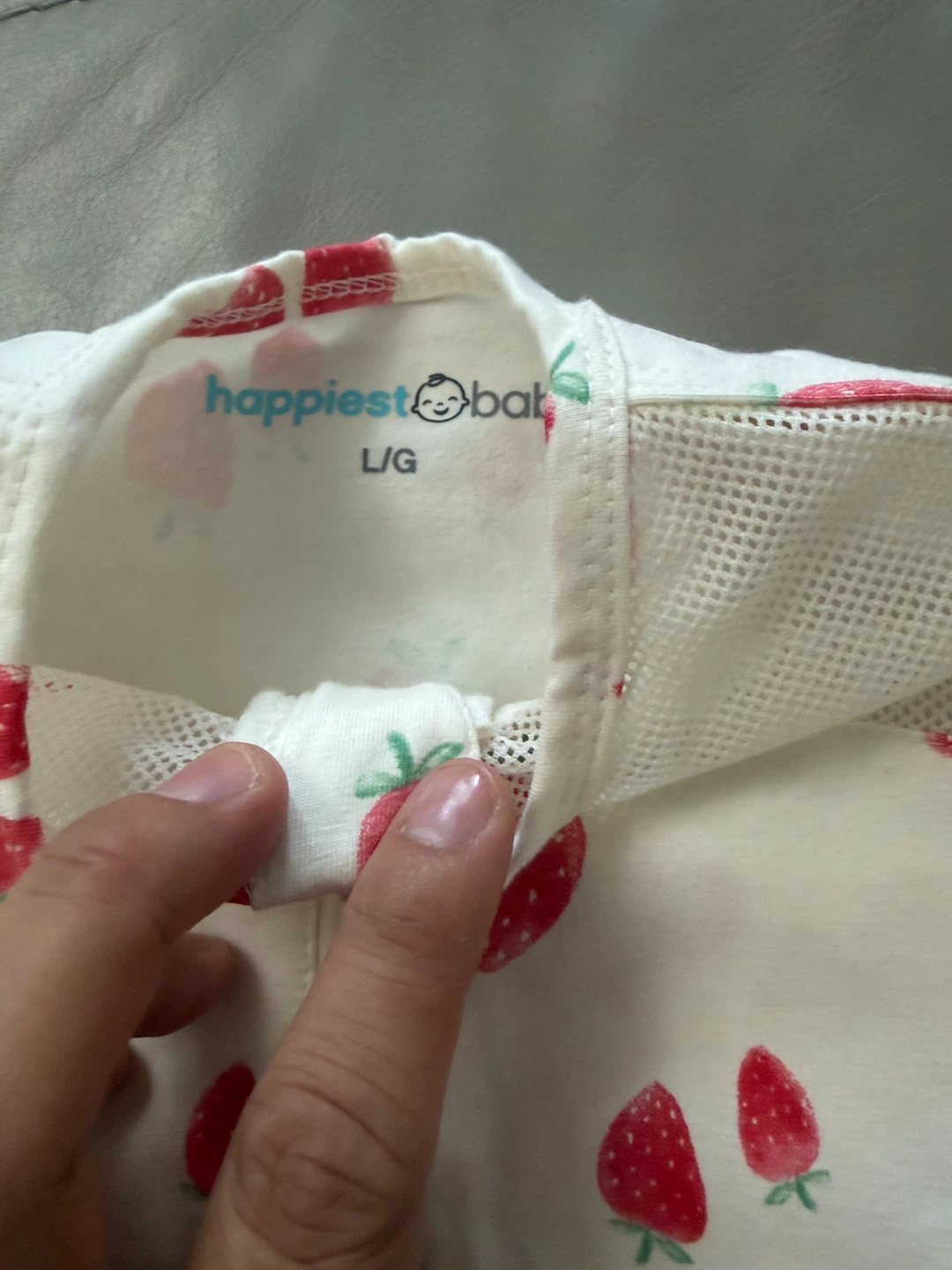 Happiest Baby SleepSack Swaddle L/G - Ivory Strawberries - photo 4