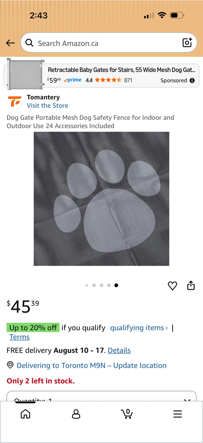 Portable Mesh Dog Safety Fence Gate - photo 3