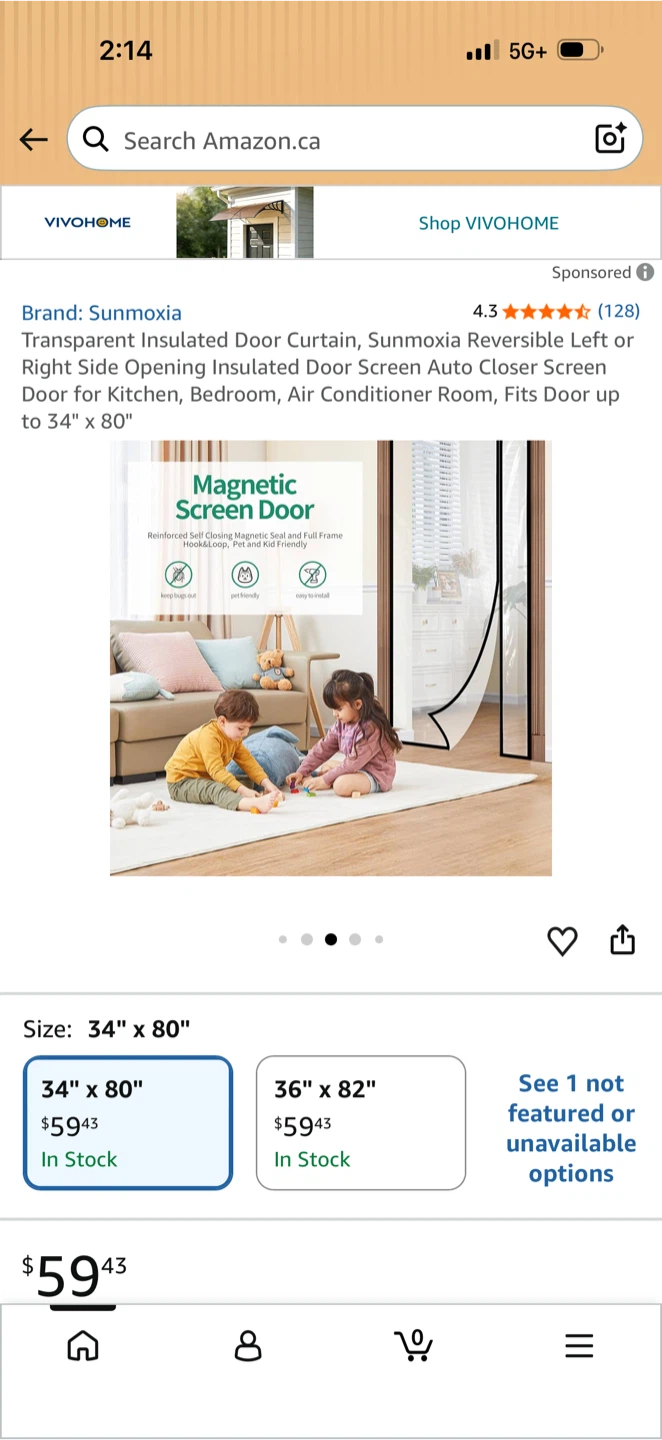 Sunmoxia Insulated Magnetic Door Curtain 34" x 80" - photo 3