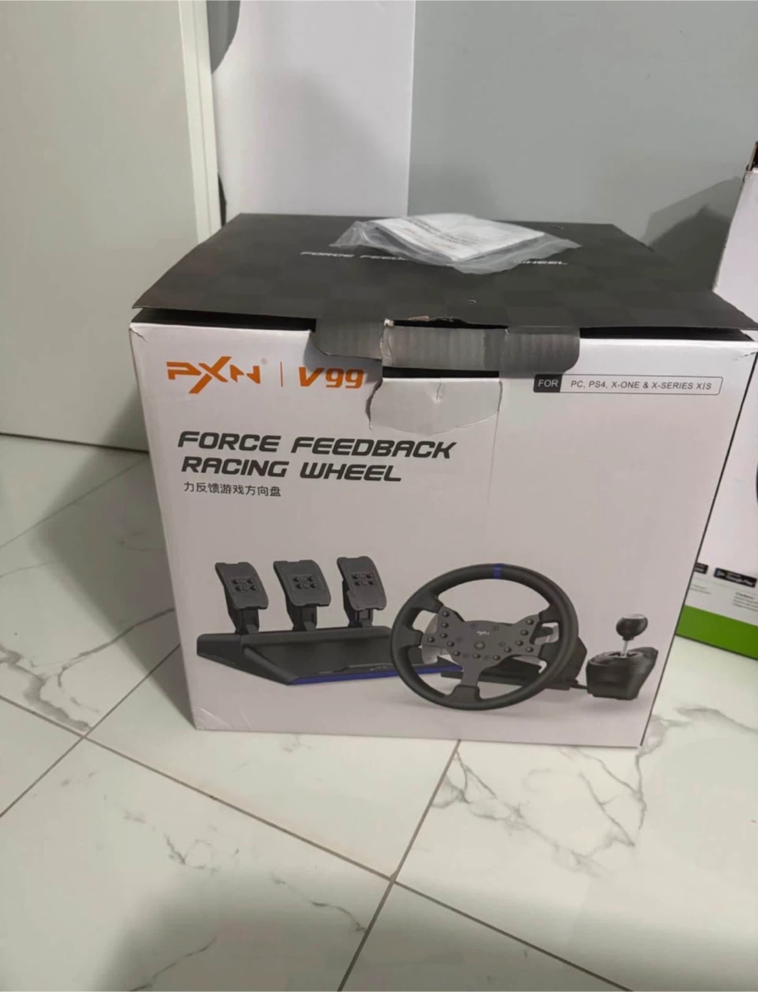 PXN V99 Force Feedback Racing Wheel for PC, PS4, Xbox