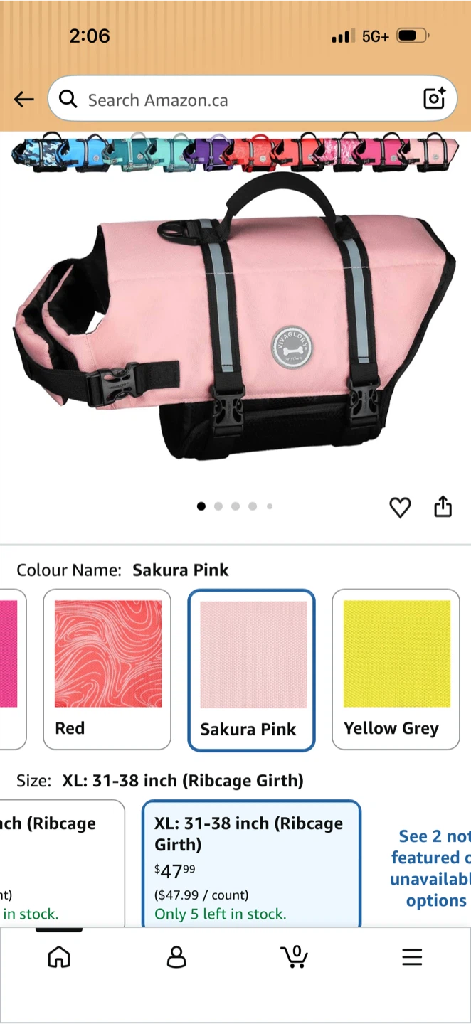 VIVAGLORY Dog Life Jacket XL Sakura Pink - photo 4