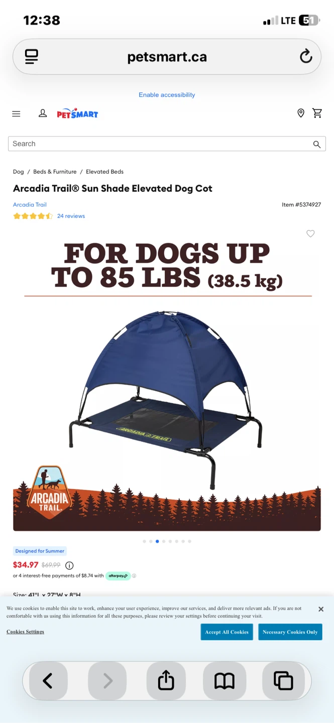 Arcadia Trail dog cot - photo 2