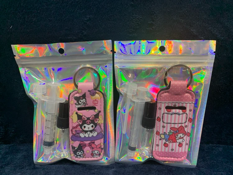 Kuromi &MyMelody holder forspraybottle with Syringe dropper  Set
