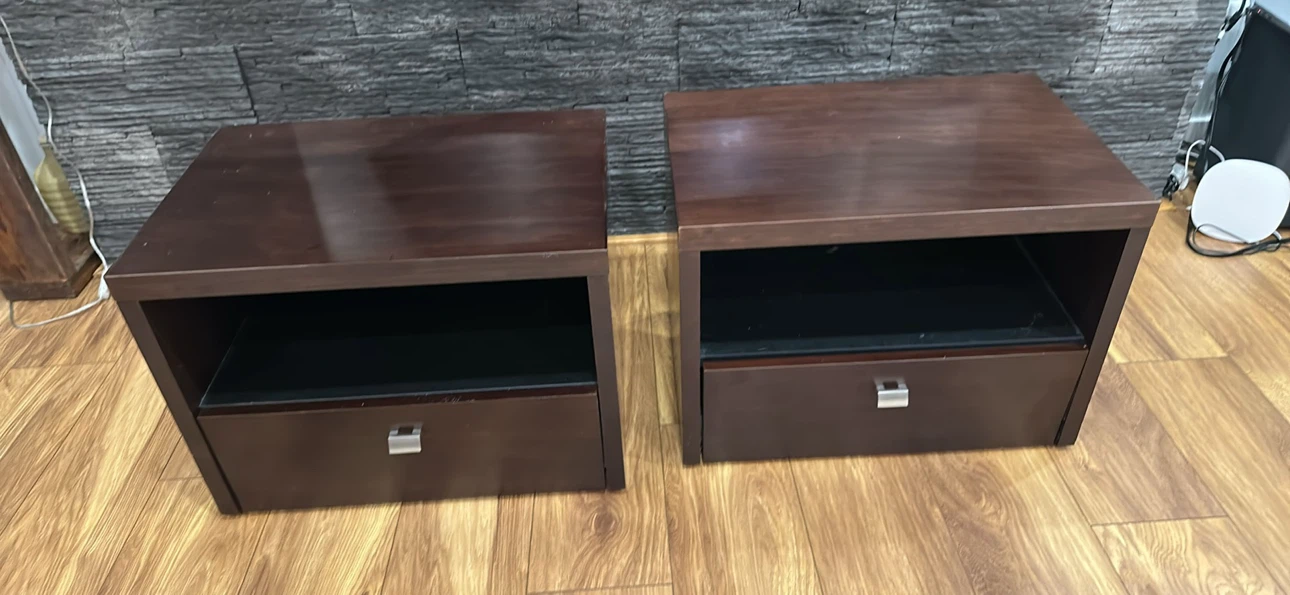 Dark Brown Nightstands - Set of 2