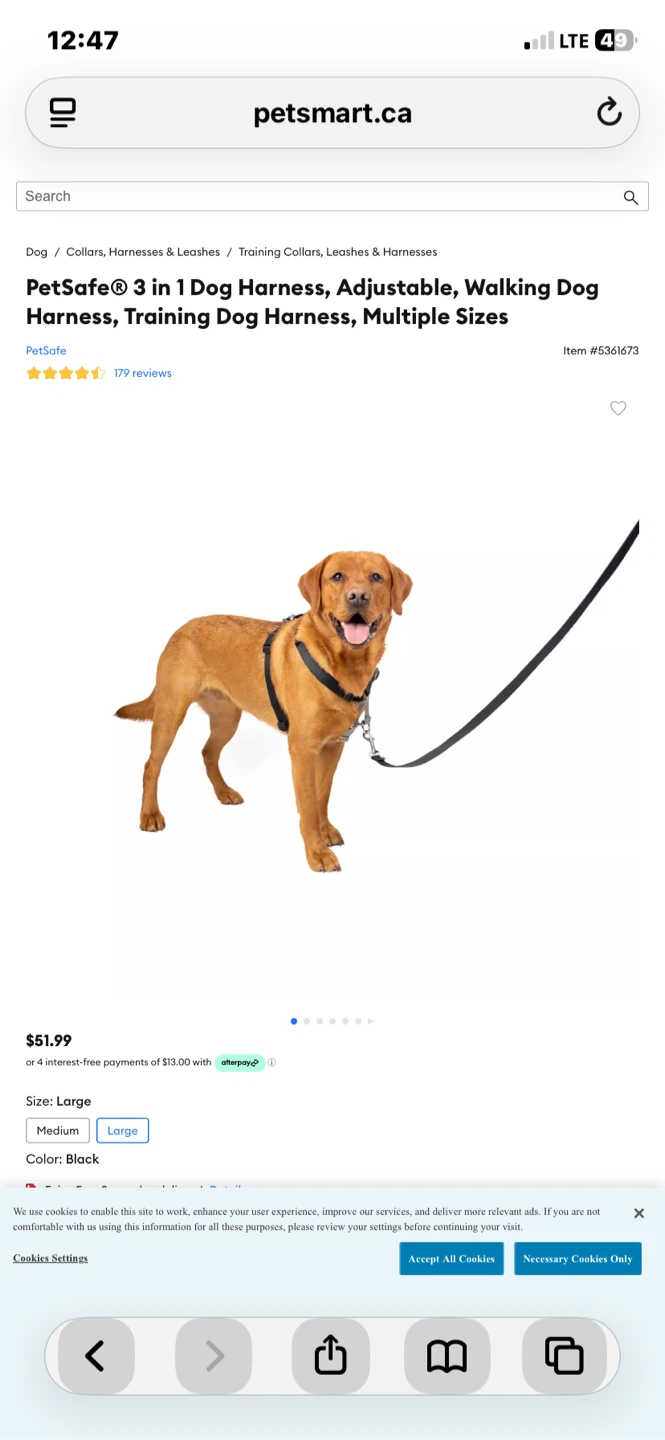Pet safe Deluxe no pull harness size large - photo 5