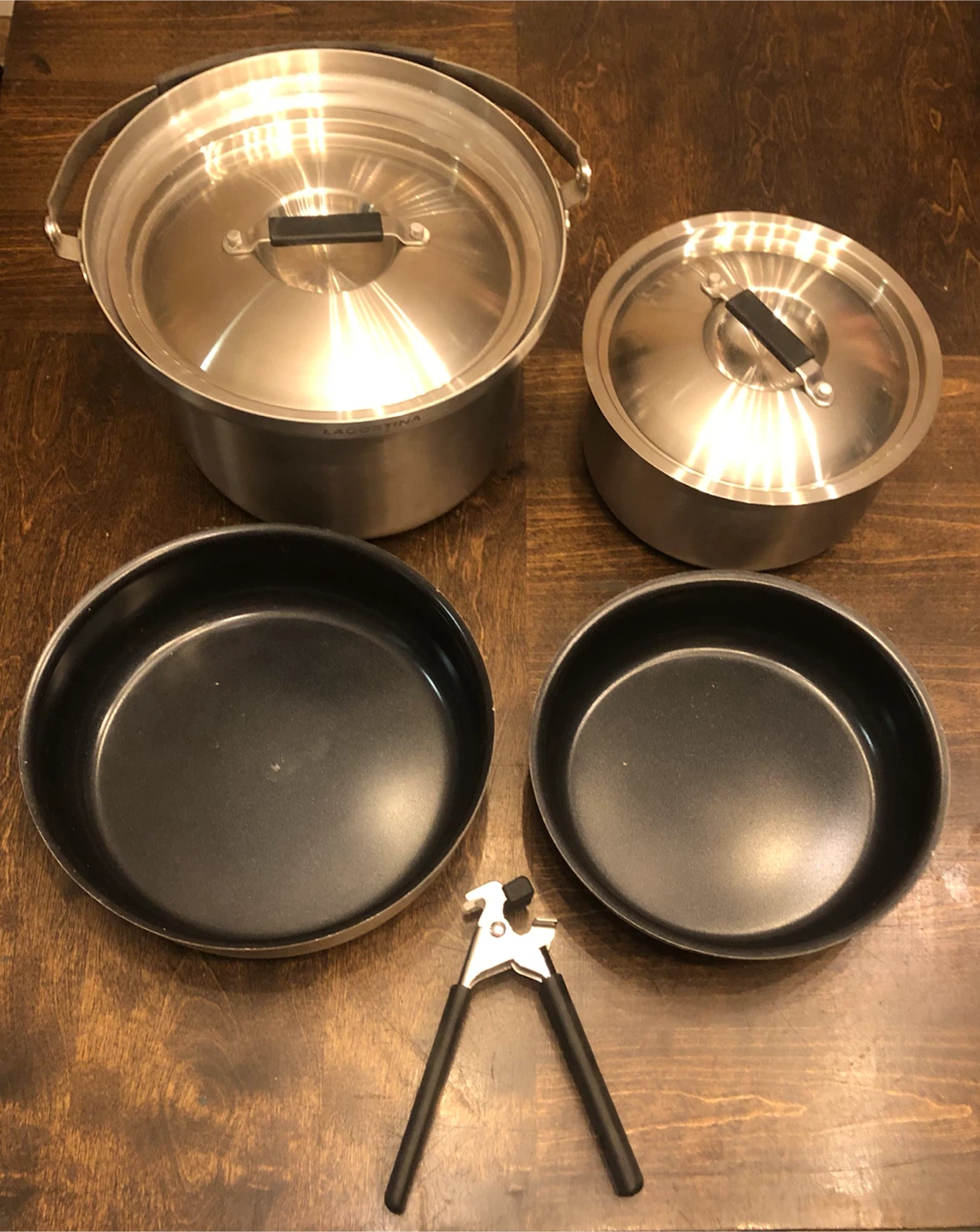 Lagostina Stainless Steel Cookware Set with Lids and Can Opener - photo 2